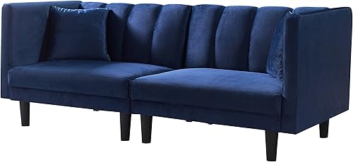 Miniatura 7 de UBGO Dos almohadas sofá cama reversible 2 en 1 sofá convertible con respaldo ajustable juego de muebles de espacio pequeño para sala de estar