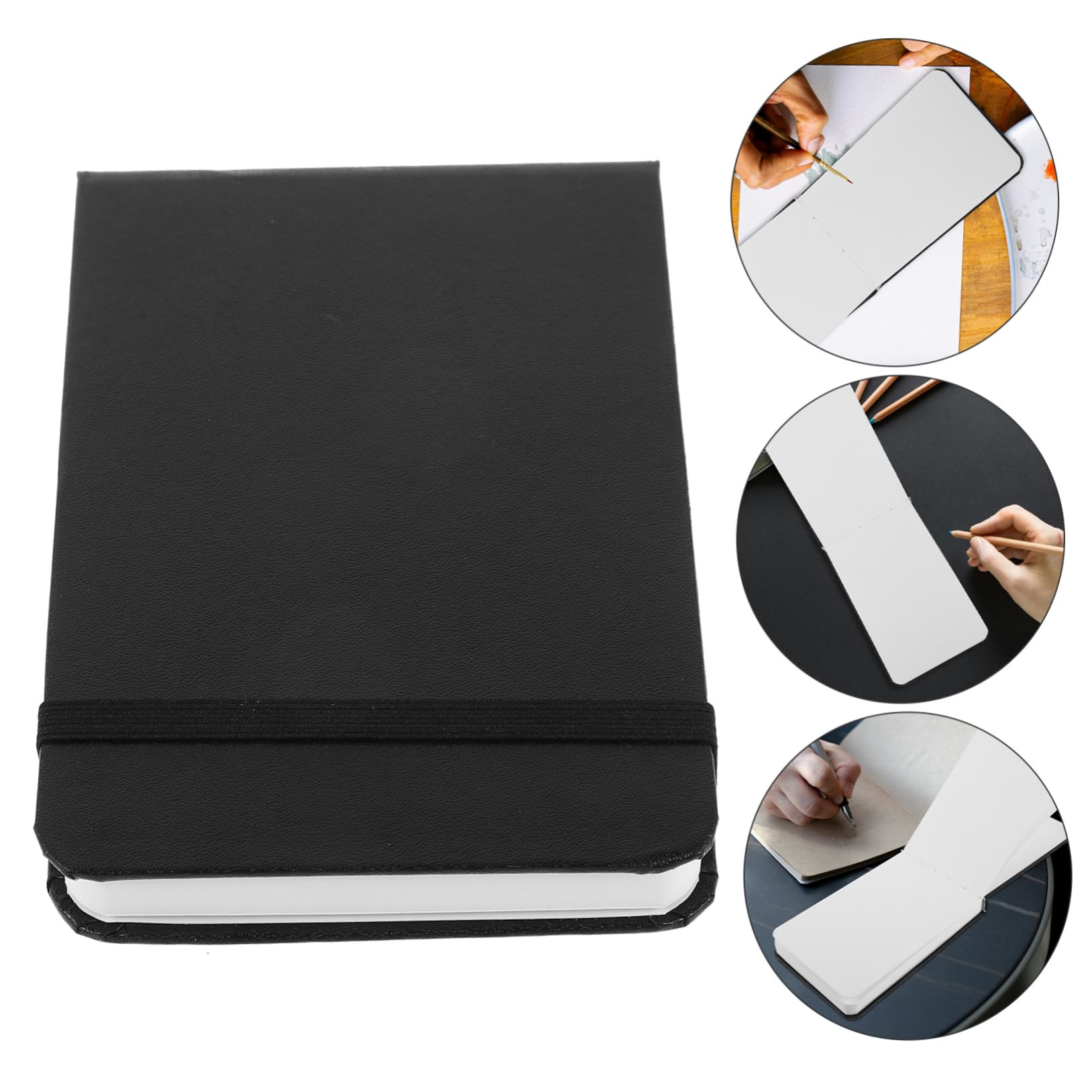 Uonlytech 3 Piezas Libro mayor de acuarela pequeño blocs de dibujo cuaderno de bocetos de pintura mini libro de acuarela libro de bocetos de bricolaje cuaderno de bocetos de tapa dura Papel