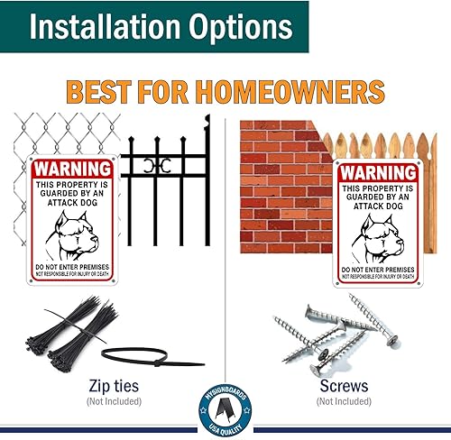 Miniatura 4 de Letrero de BEWARE OF DOG  Advertencia de ataque de perro en servicio  Señales de perro guardián de seguridad de 10 x 14 pulgadas (10 x 14 pulgadas),