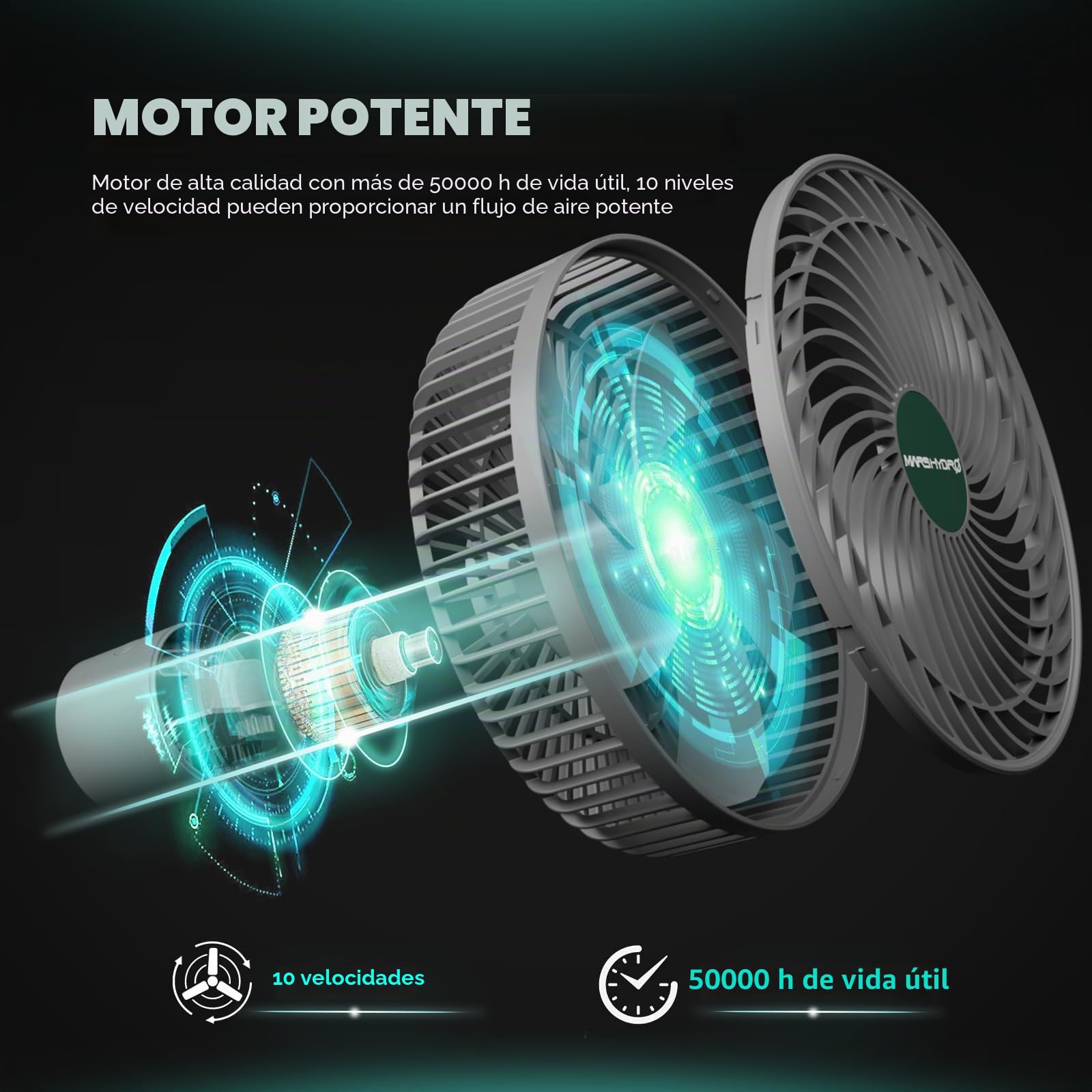 MARS HYDRO Ventilador de clip para tienda de cultivo de 6 pulgadas