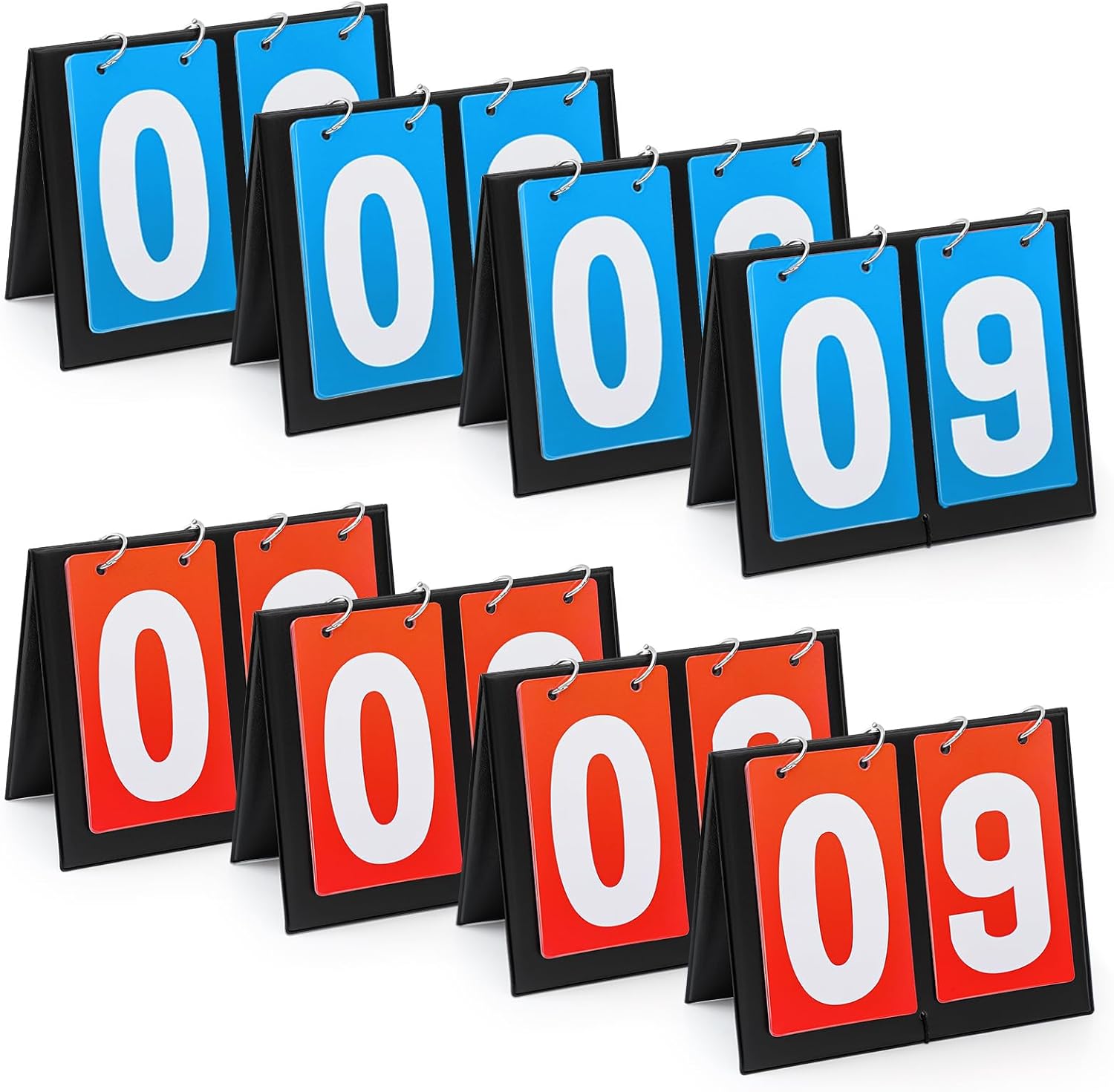 Hiboom Scoreboard Flipper 2 Digit Scoreboard Tennis Score Keeper Portable Tabletop Flip Football Score Board for Soccer Basketball Baseball Sports Games