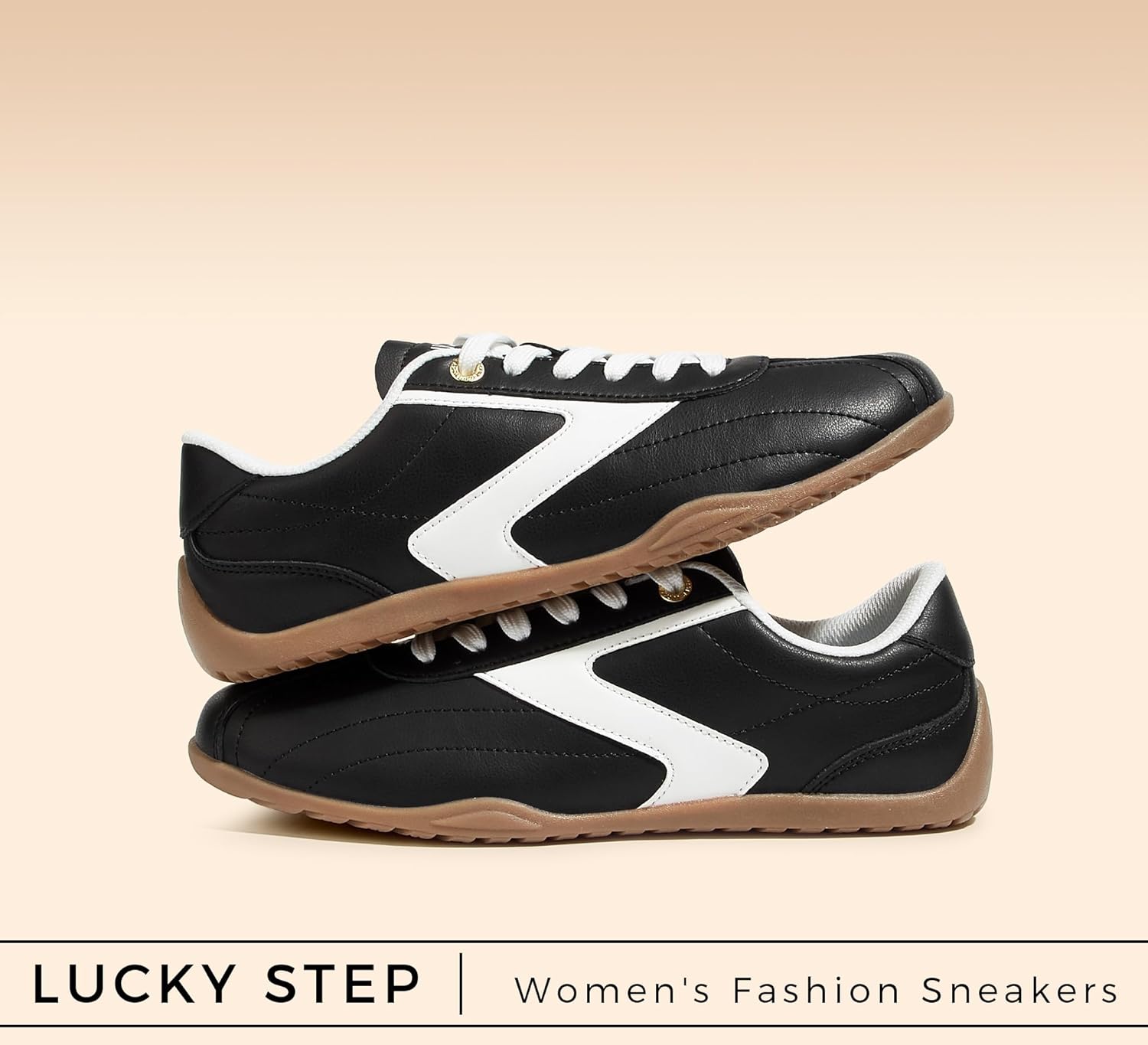 LUCKY STEP Women's Classic Retro Fashion Sneakers Casual Cow Suede Walking Shoes Thin Sole Running Trainer - Image 7