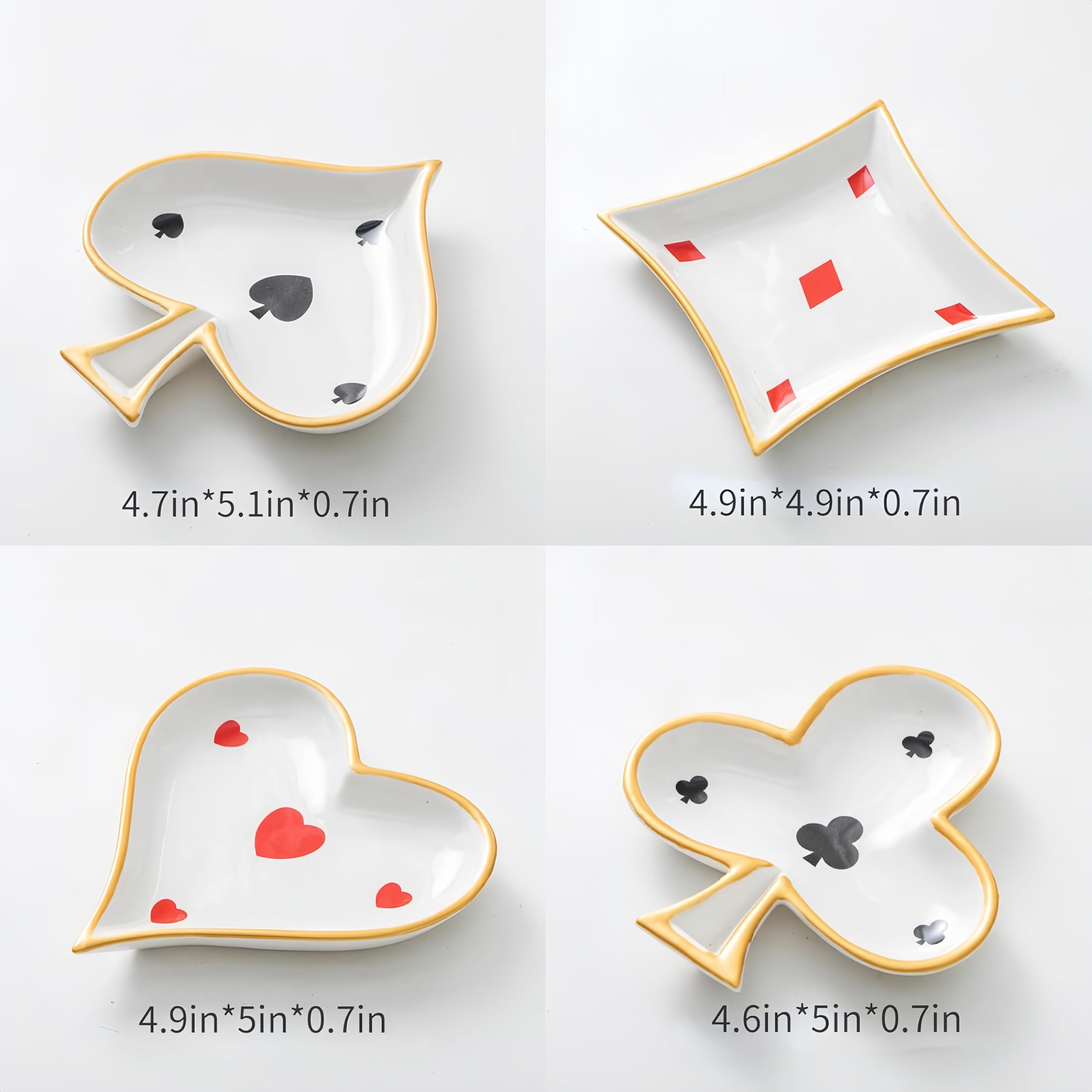 Amazon.com: PAQAYA Enamelled Metal Playing Card Dishes, Mini Sized