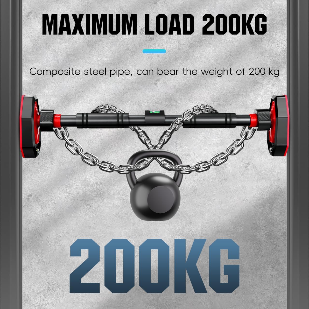 Mipcase Adjustable Doorway Pull up Bar with Secure Locking No Drill Installation Portable Strength Training Gym Equipment for Home Fitness