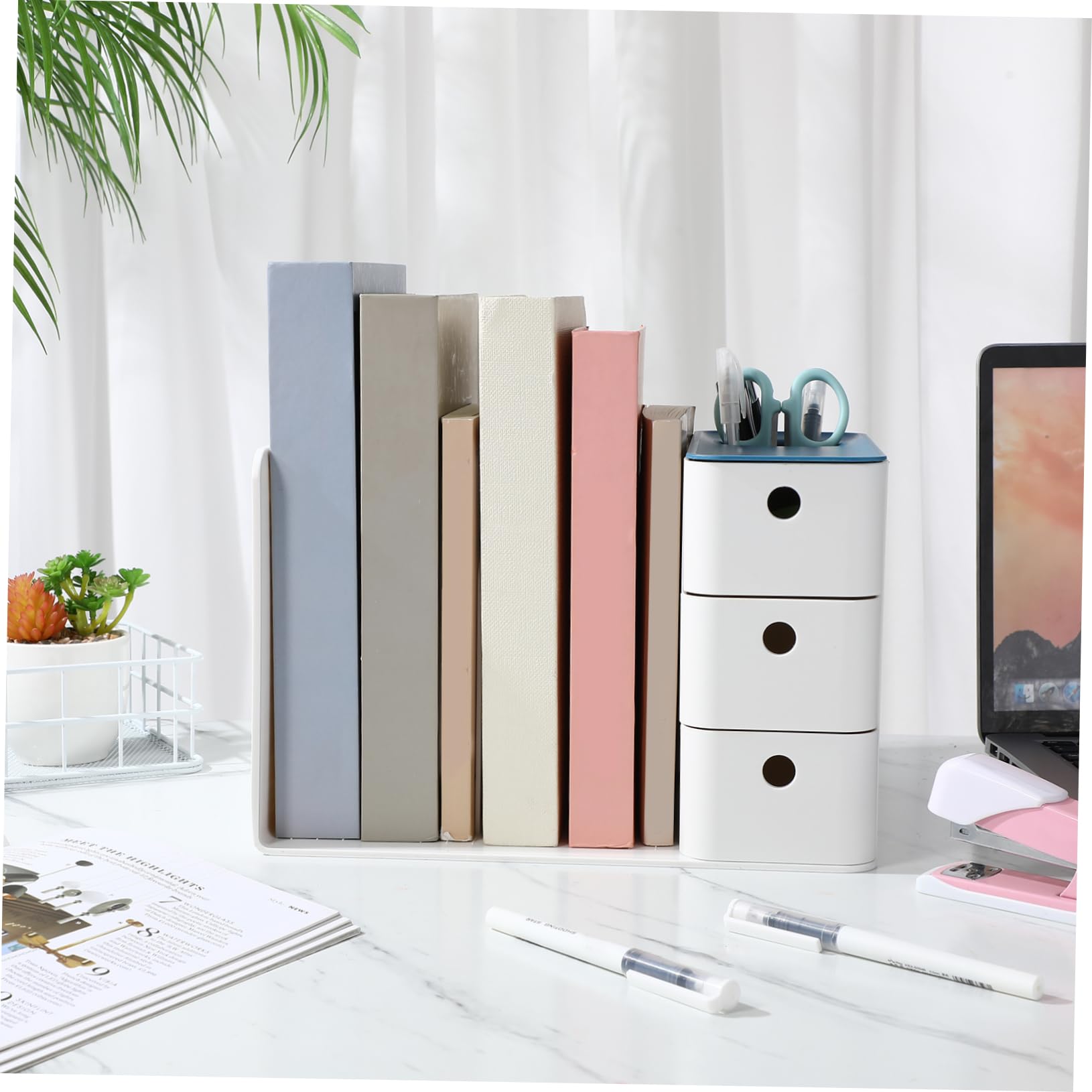 Homoyoyo Organizador de Cajones de Escritorio Multifuncional para Cosméticos y Papelería, Diseño Moderno y Espacioso Sistema de Cajones para Oficina o Tocador