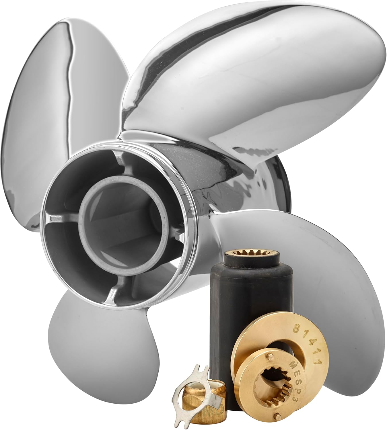 RPS 4-Blade Stainless Steel Prop Propeller 14 1/8 X 19 RH Alpha for Mercury Mercruiser Alpha One and Bravo 1