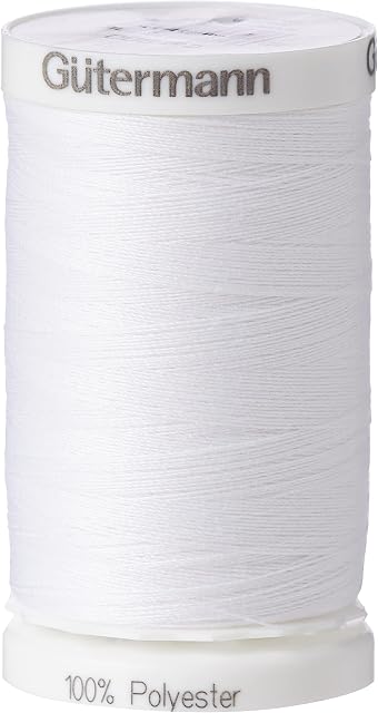 Gutermann White 500mtr/547yd Sew-All Polyester Thread, 5.5x3.5x3.5 cm