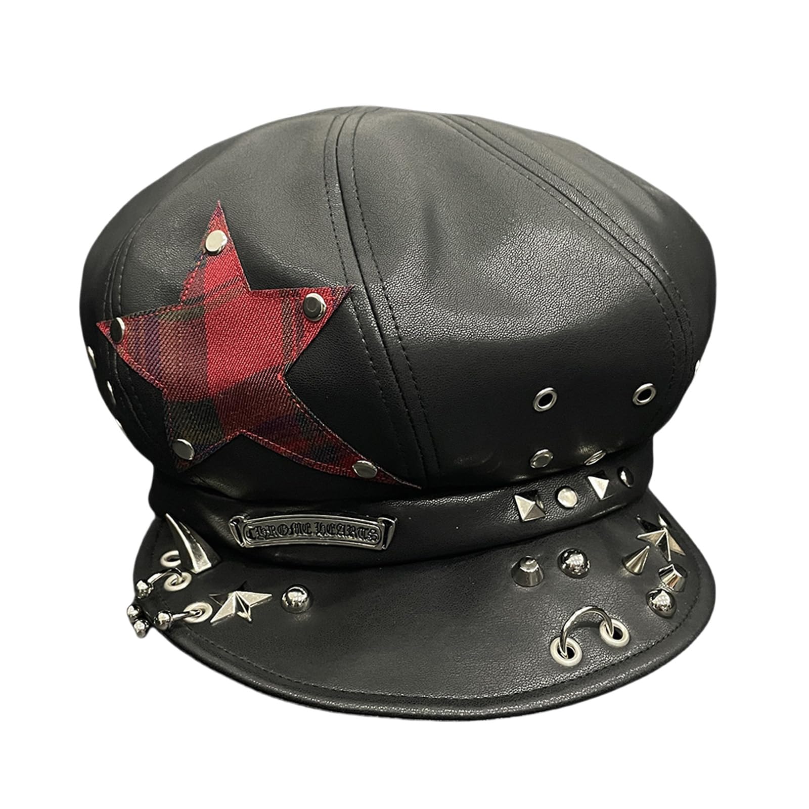 Cappello da baseball con orecchie di cane anni 2000 per donne uomini cappello in pelle PU distopico sottoculture streetwear hiphop festa quotidiana copricapo orecchio cane baseball