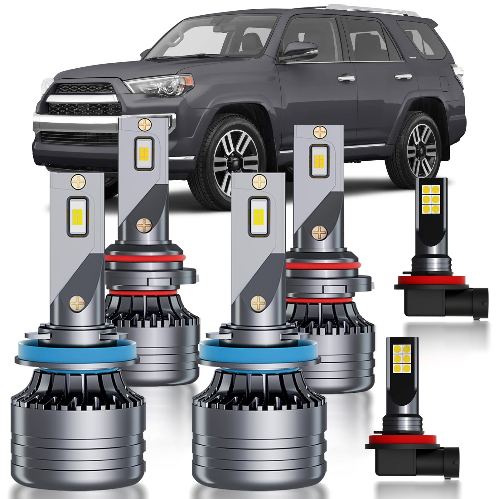 Photo 1 of Fits for 2010-2020 Toyota 4Runner High Low Beam Fog Lights Bulbs Combo