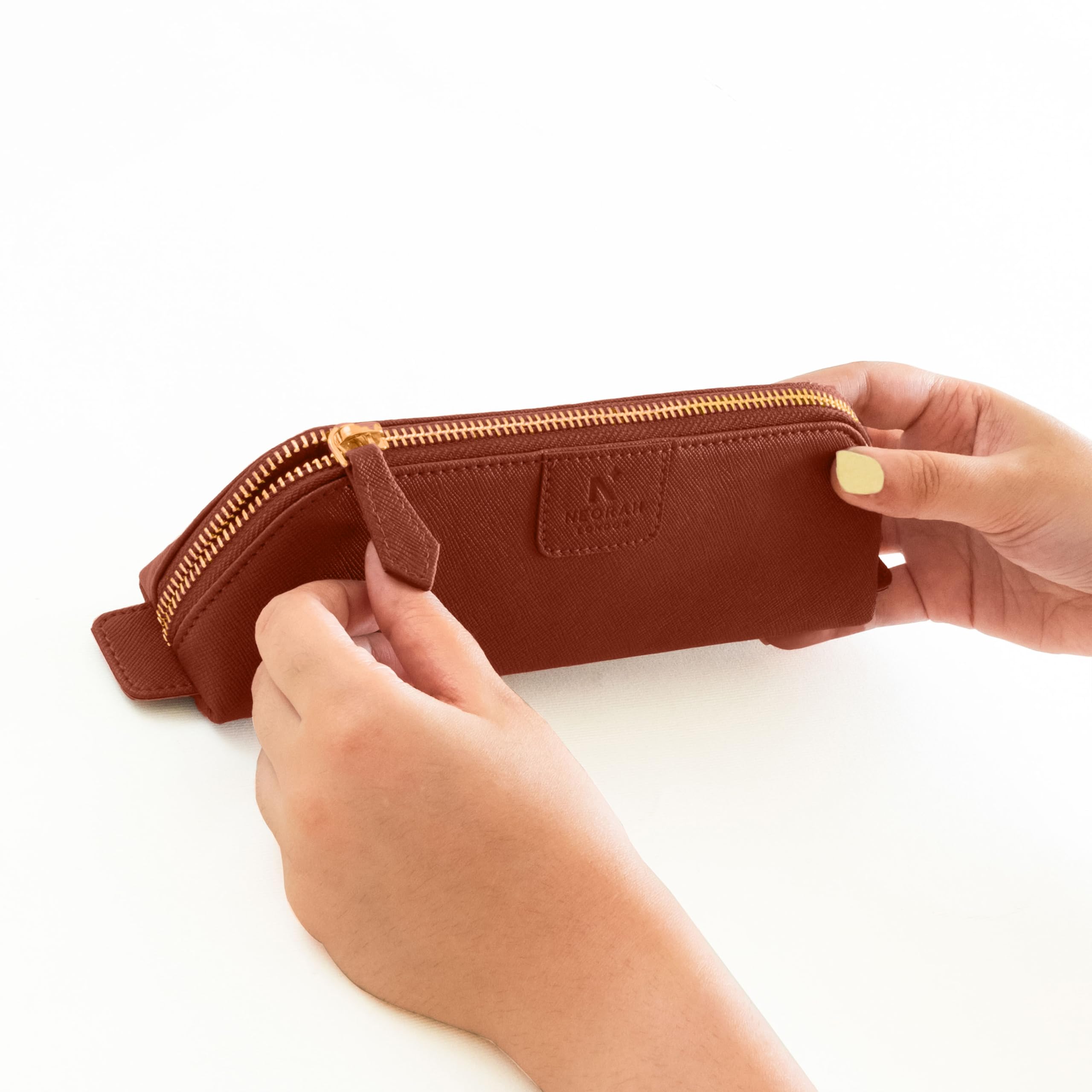 Trousse à stylos/cosmétiques, marron, PEN POUCH, Trousse à crayons