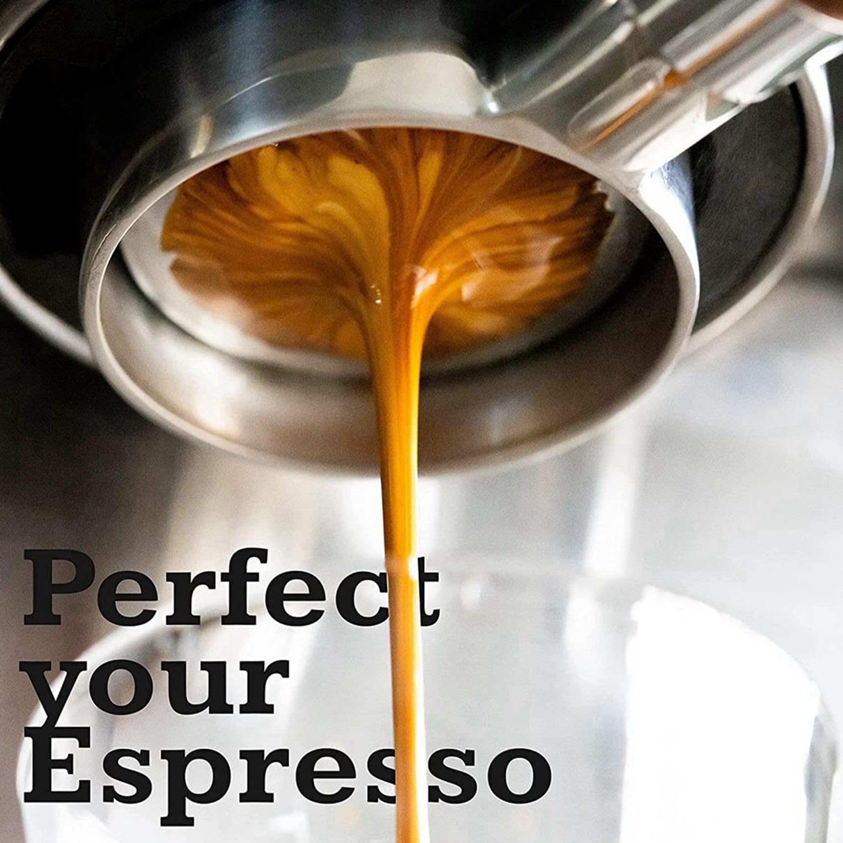 3X Portafiltro Fondo da 54 mm per caffè + Distributore E Pressino per caffè da 53 mm + Tappetino Pressante per Express