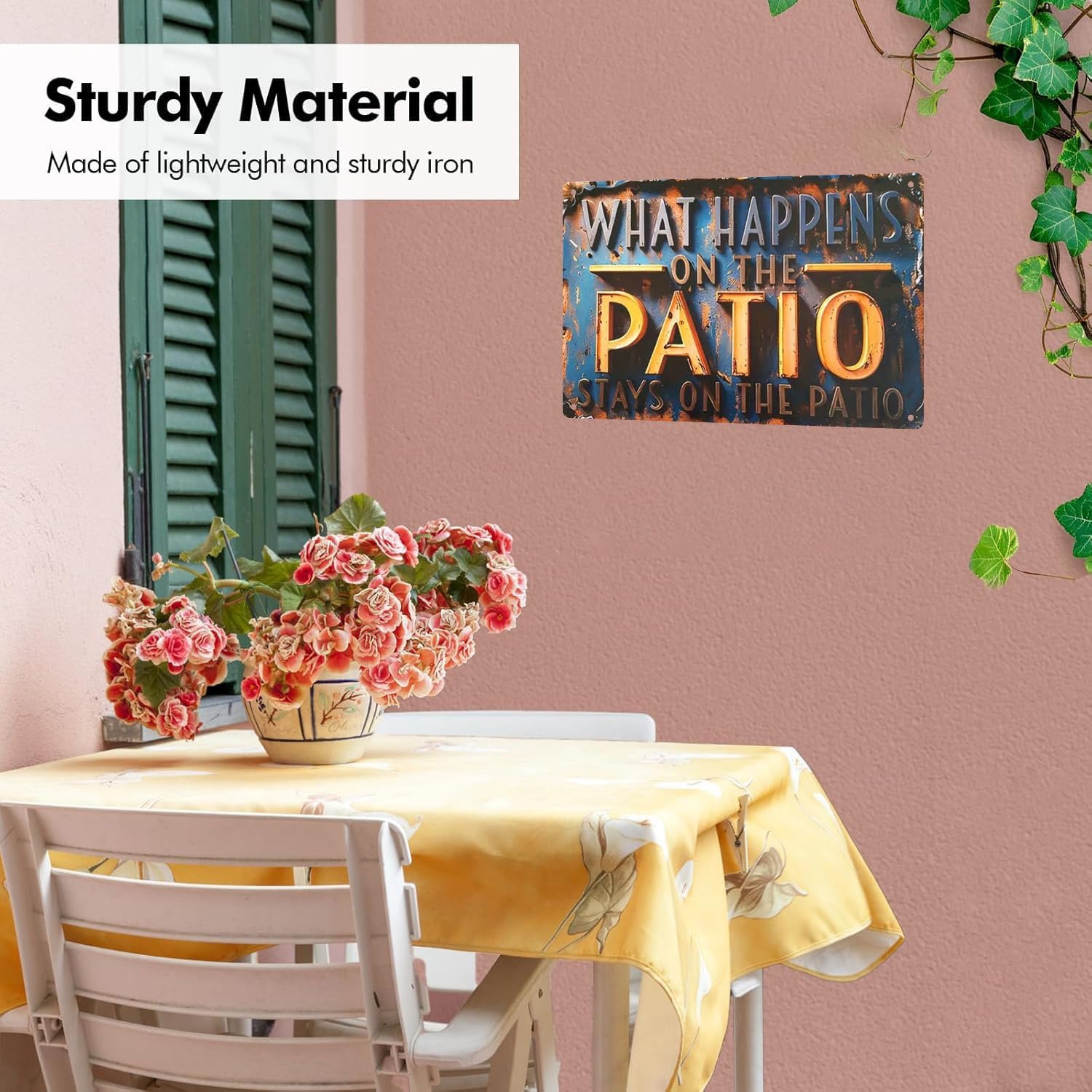 Patio Decor Metal Signs- Outdoor Decor for Patio Funny Metal Signs 8x12 Inch - Image 5