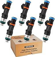 Pjvmvo OE 0280158007 4.0L & 5.6L Performance Fuel Injectors Set of 6 for Nissan Xterra Frontier Armada Titan Pathfinder | 12 Holes