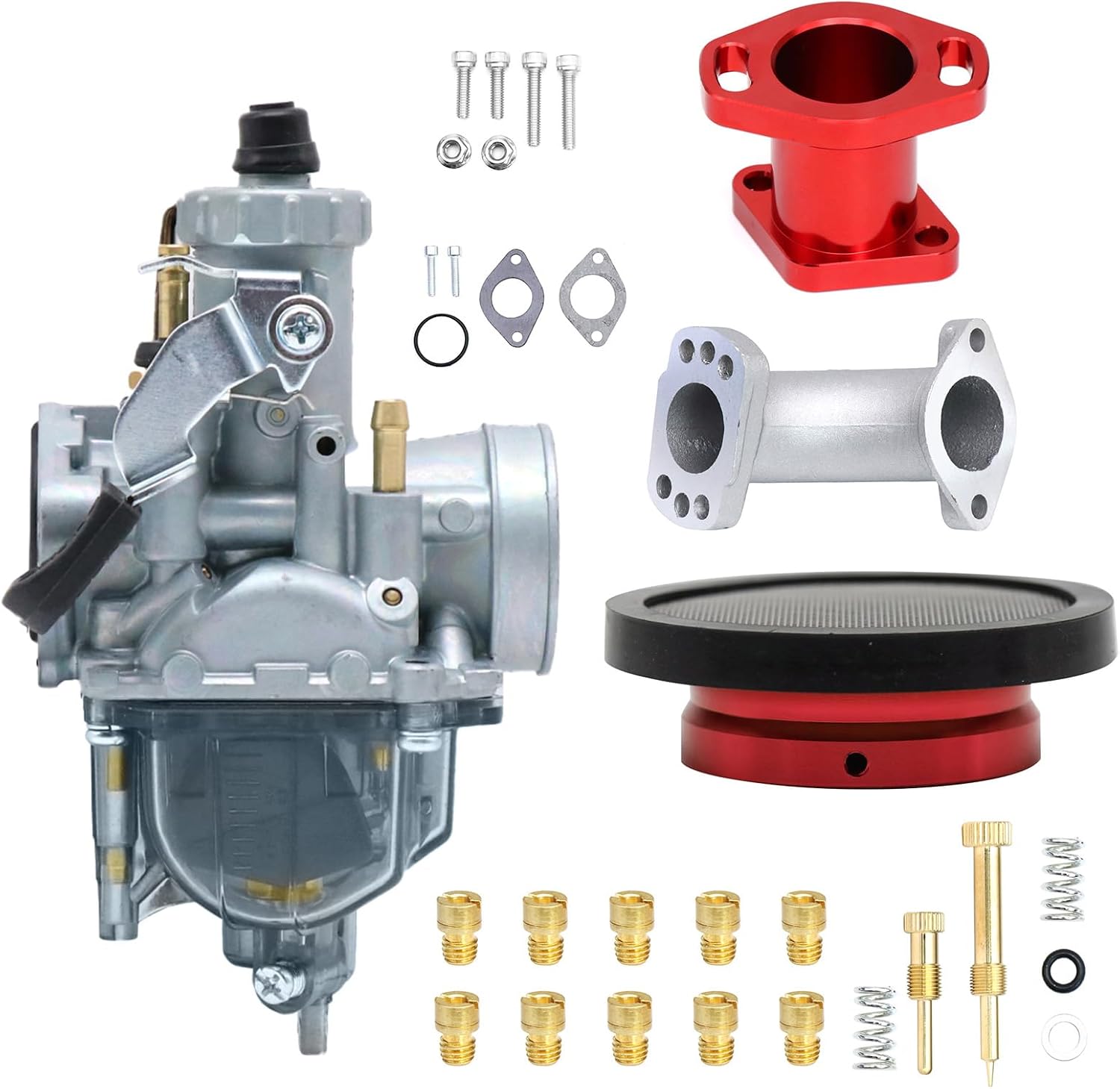 Carburator Intake Adapter Pipe Inlet Manifold For Carb VM22 VM24 PE24 PE26 PE28 PZ19 PZ26 Gx200 PWK21-30 Porous installation Pit Dirt Bike (Adapter)