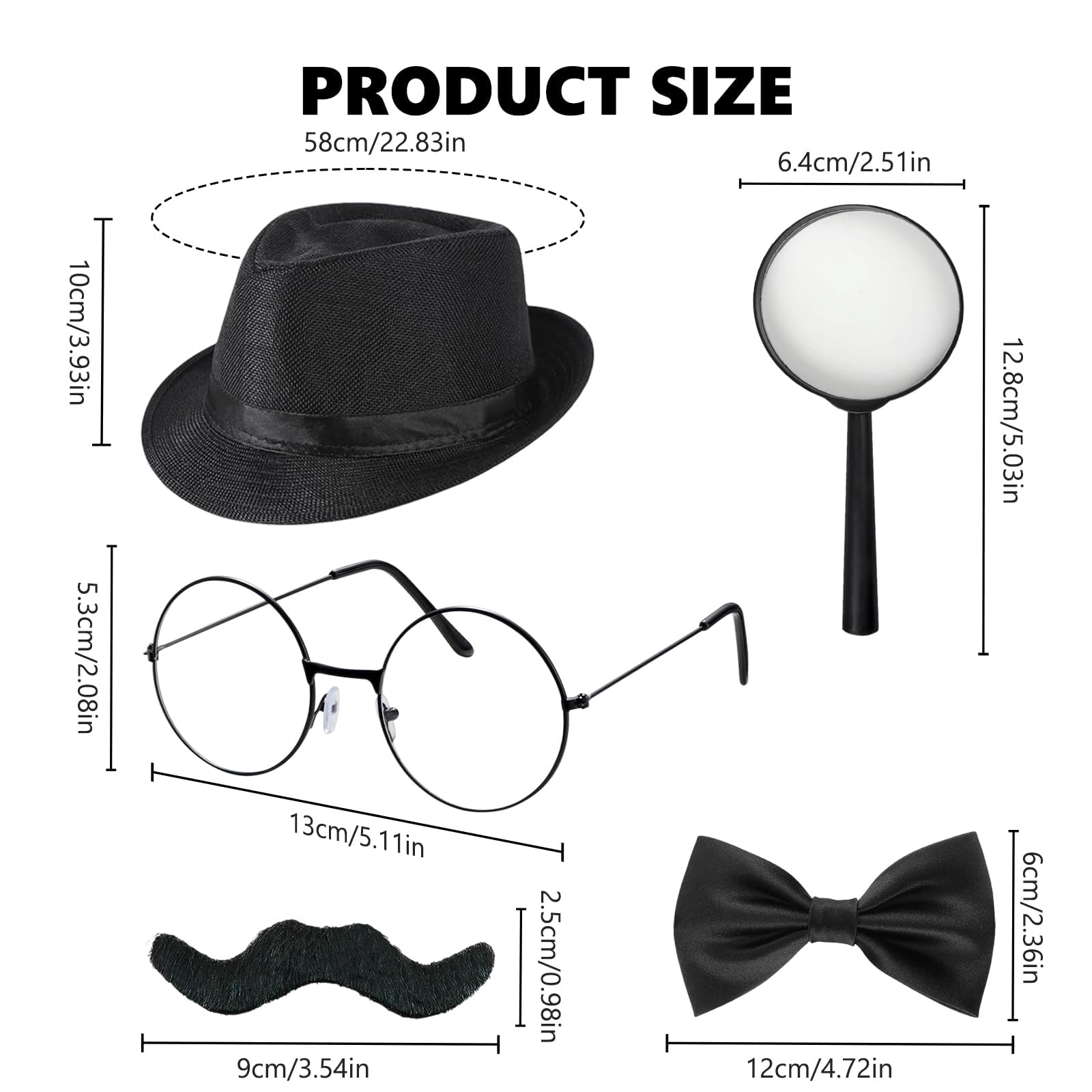 TGKEAIY 5 Pcs Detective Costume Accessories Set - Image 2