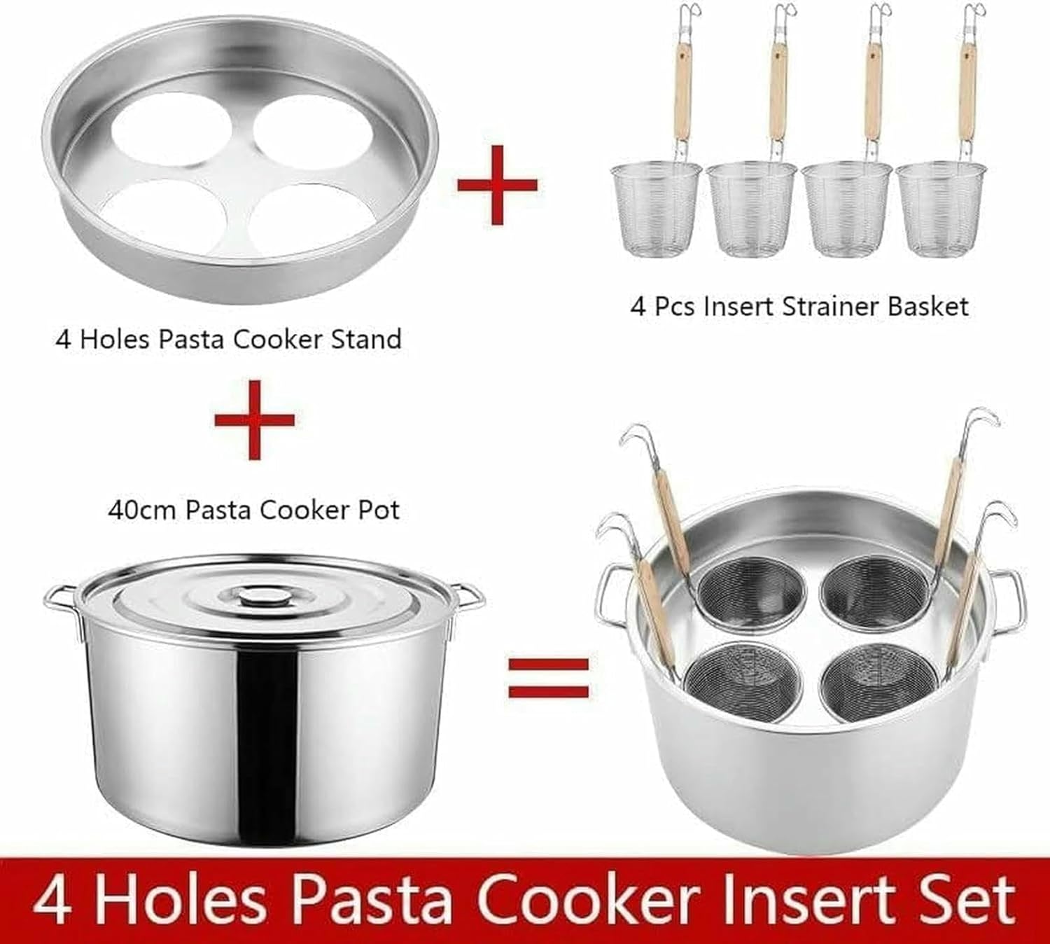 Pasta Pots, Kitchen Utensils For Cooking Pasta, 3/4/5 Paste Pot With Strainer, Lid Pot, Pot To Cook For The Home, Kitchen, Res ~/