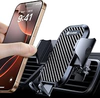 andobil Autós Telefontartó Szellőzőrácsra - 360° Forgatható Univerzális Mobiltartó, Dupla Rögzítővel, 4-7" Készülékekhez, iPhone Samsung Hua 1