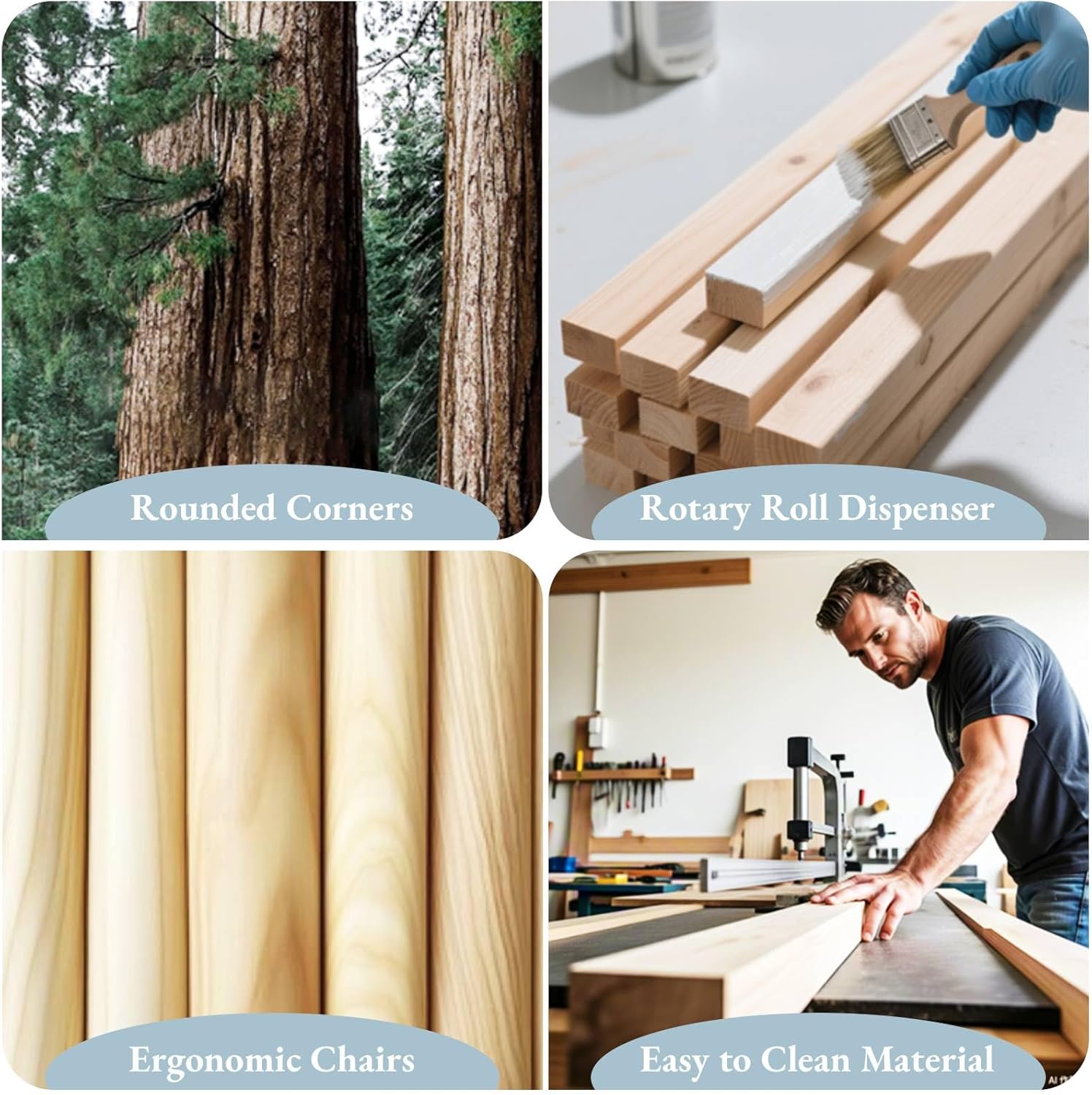 Arlopu Kids Art Table and 2 Chairs Set, Large Size Toddler Wood Activity Table, Sturdy Drawing Desk with Large Storage, 4 Bins, Paper Roll for Children Painting, Reading (Grey)