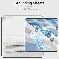 Vista 4 de Sábanas de tierra, sábana encimera de puesta a tierra, 10% fibra plateada y algodón natural, sábana Earth Well Natural Health