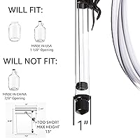Vista 4 de Fermtech - Mini sifón automático con tubo y abrazadera seguros para alimentos de 6 pies - Fácil preparación casera, kit de elaboración de vino