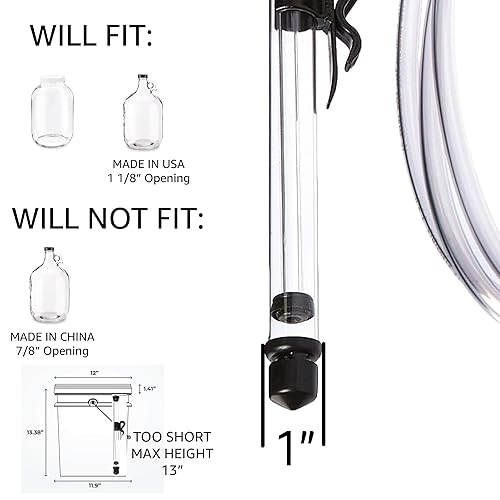 Miniatura 4 de Fermtech - Mini sifón automático con tubo y abrazadera seguros para alimentos de 6 pies - Fácil preparación casera, kit de elaboración de vino