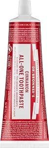 Dr. Bronner’s All-One Toothpaste – Cinnamon, 5 oz, Fluoride-Free, Organic & Natural Ingredients, Vegan