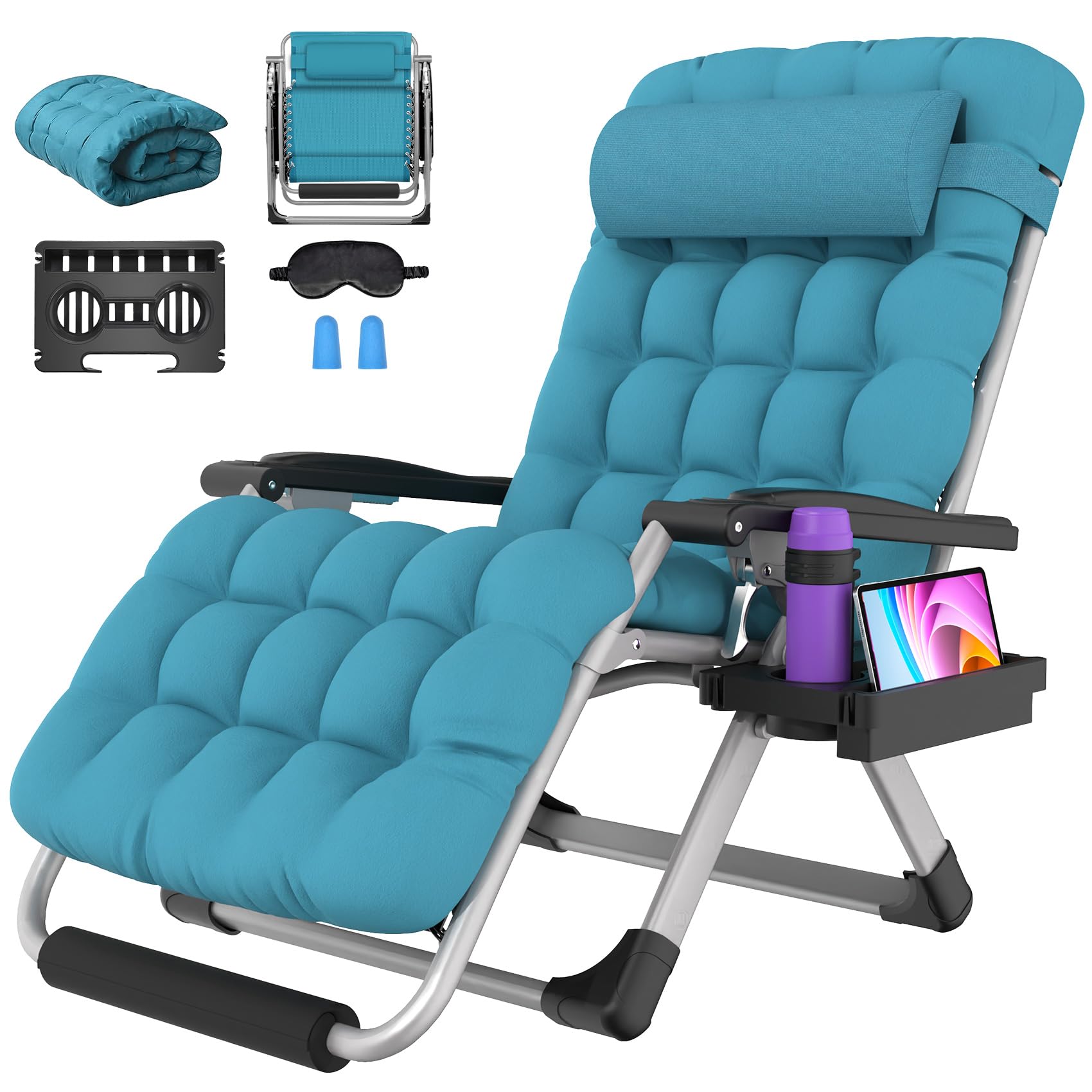 Suteck Oversized Zero Gravity Chair,500LBS 33In XXL Outdoor Recliner Chairs