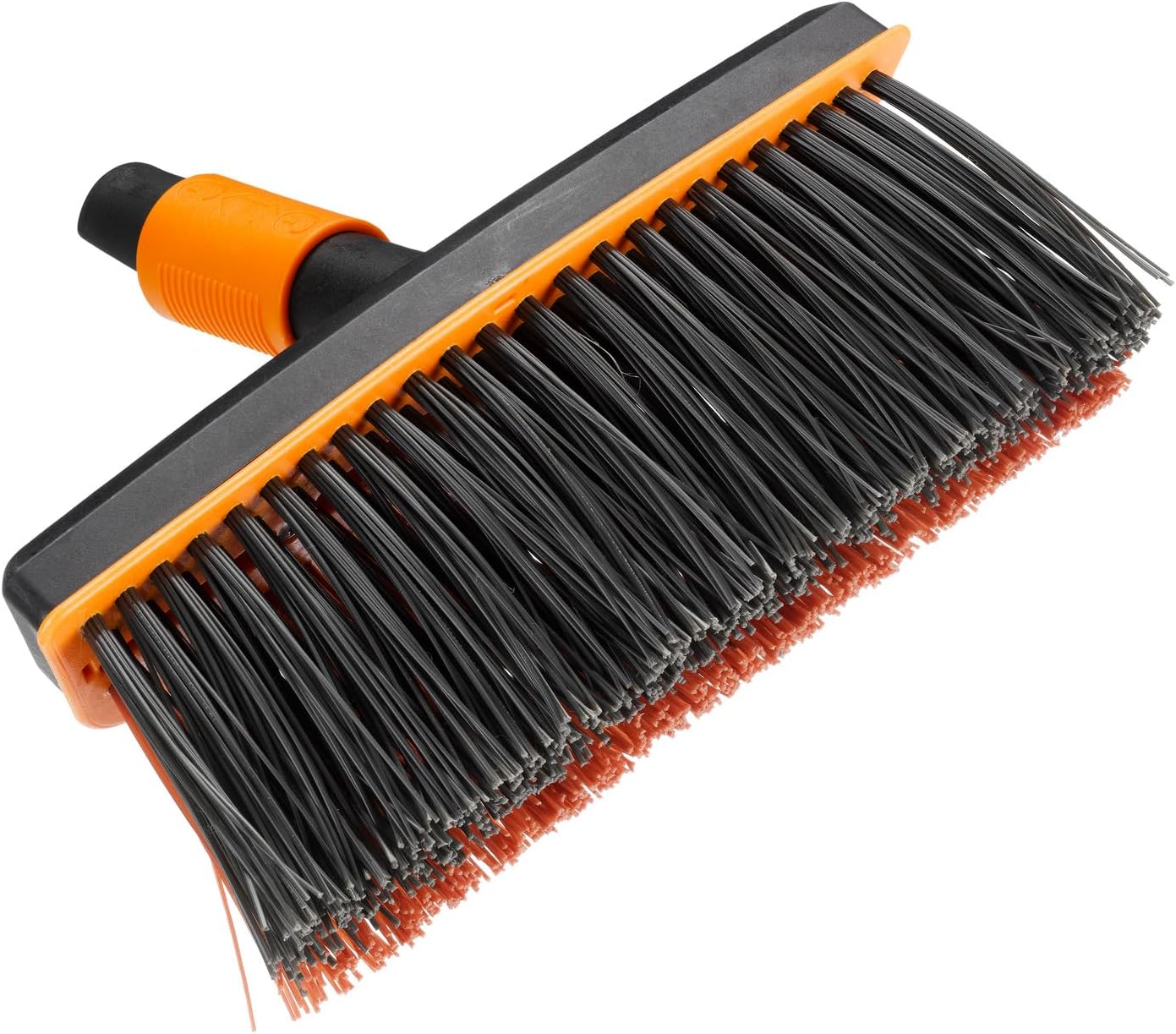 Fiskars All-Purpose Broom, Broom Head, Width: 26 cm, Plastic Bristles, Black/Orange, QuikFit, 1001417