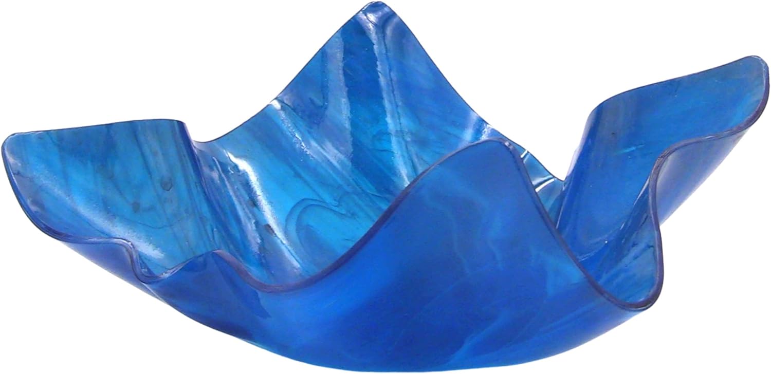 Aqua Blue Wispy Vases, Dishes and Sets (Aqua Blue Wispy Set)