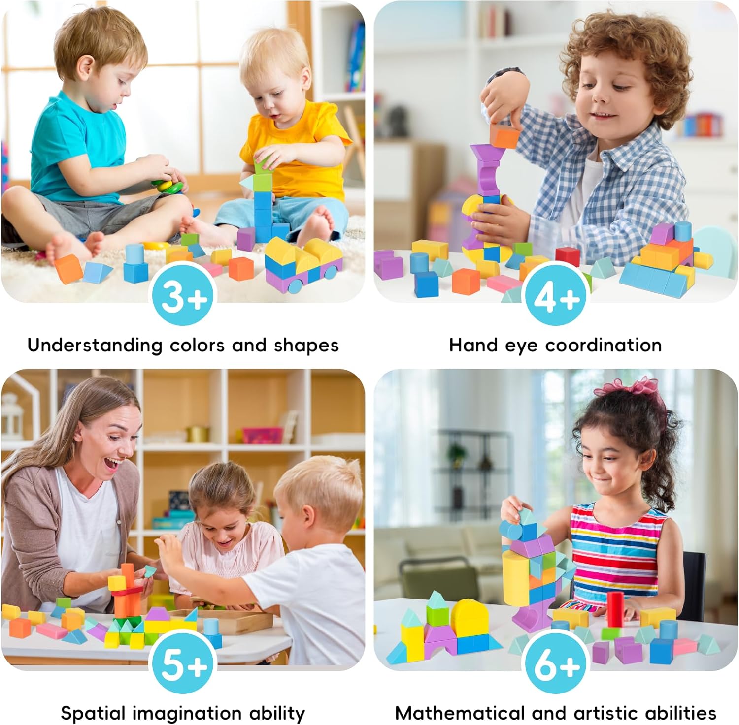 Multiple Shapes Magnetic Blocks, 46PCS 1 inch Magnetic Building Blocks for Kids Ages 3-8,10 Colors Magnetic Cube Blocks for Toddlers, Education Preschool Gifts for Kids Ages 3+(ESP. 3-8)