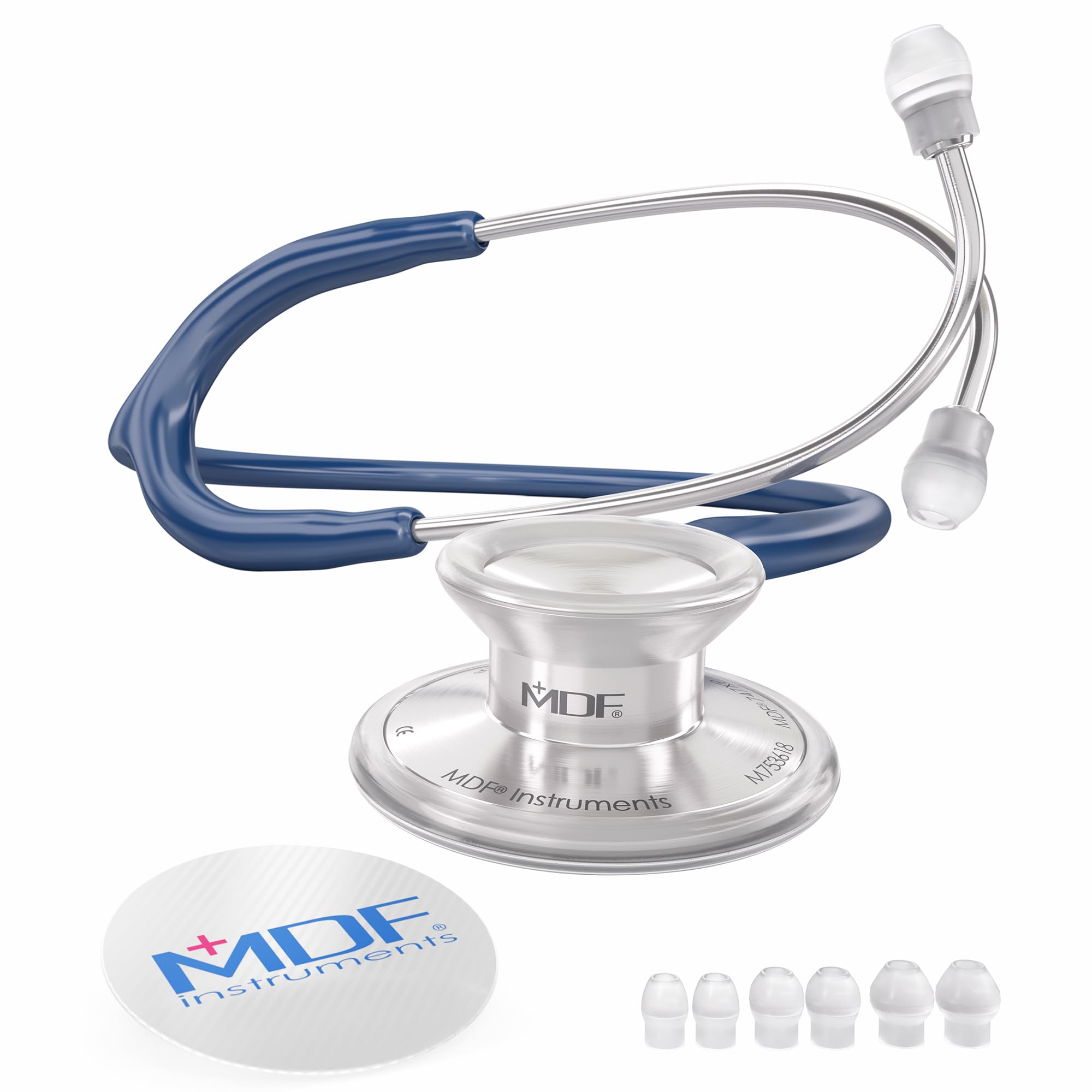 Stéthoscope double pavillon MDF Acoustica léger bleu marine
