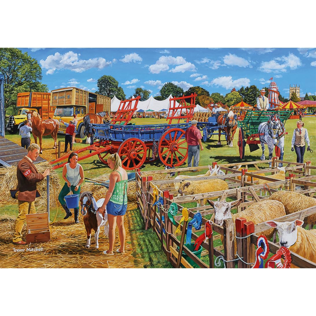 Gibsons Puzzle Call The Vet 4x500 Teile Bauernhoftiere Erwachsene