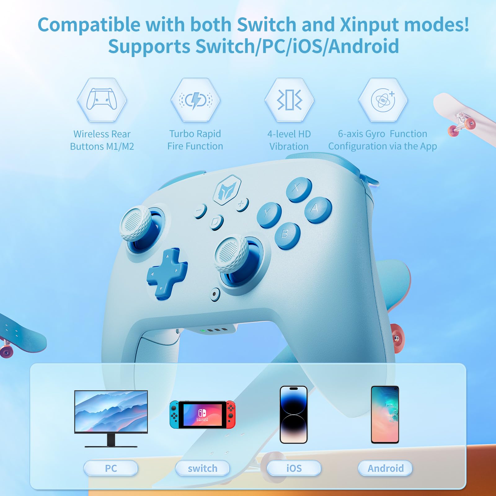 Amazon.com: BIGBIG WON CHOCO PC Gaming Controller, Wireless