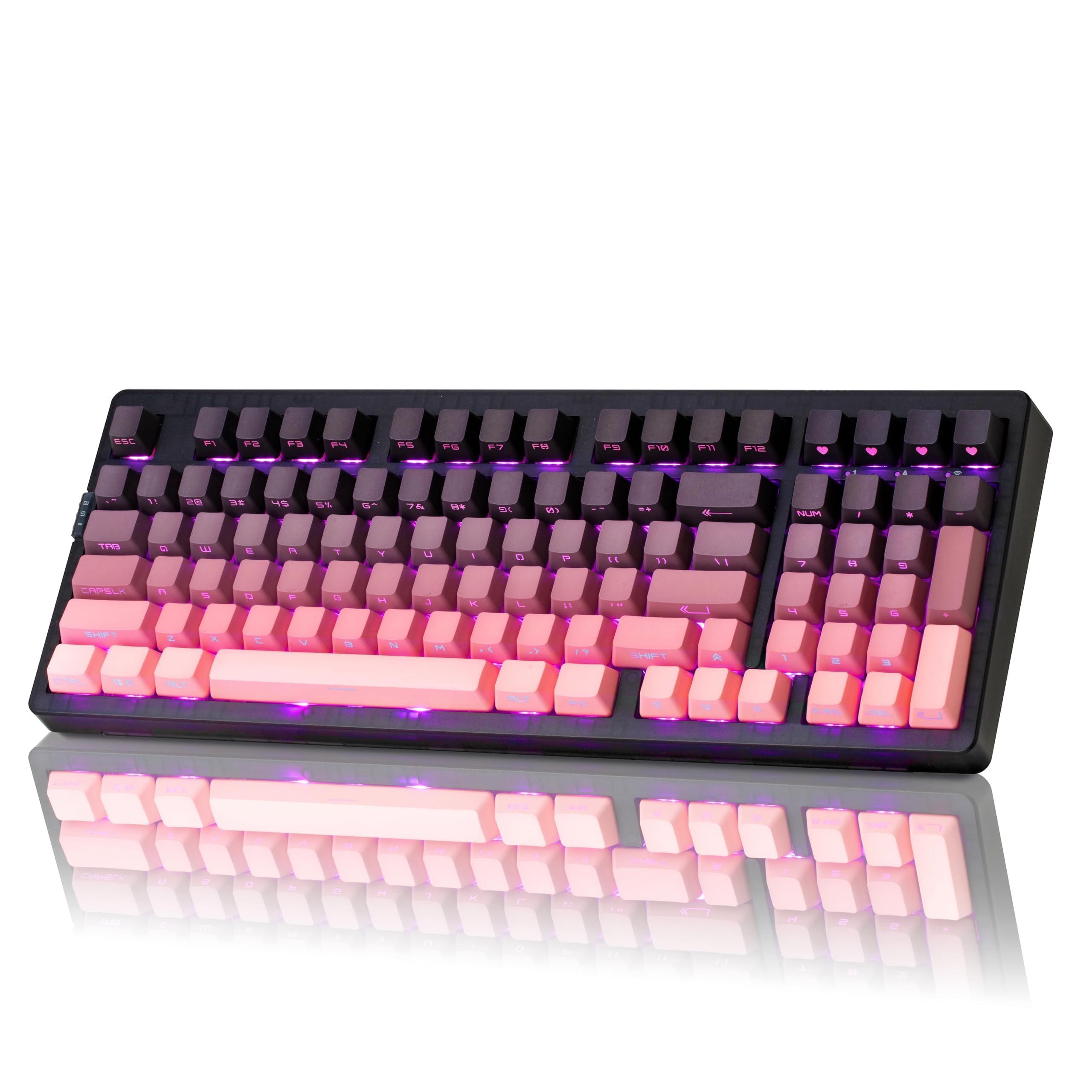 Amazon.com: ZORNHER ZH980 Mechanical Keyboard Wireless,95% Pink