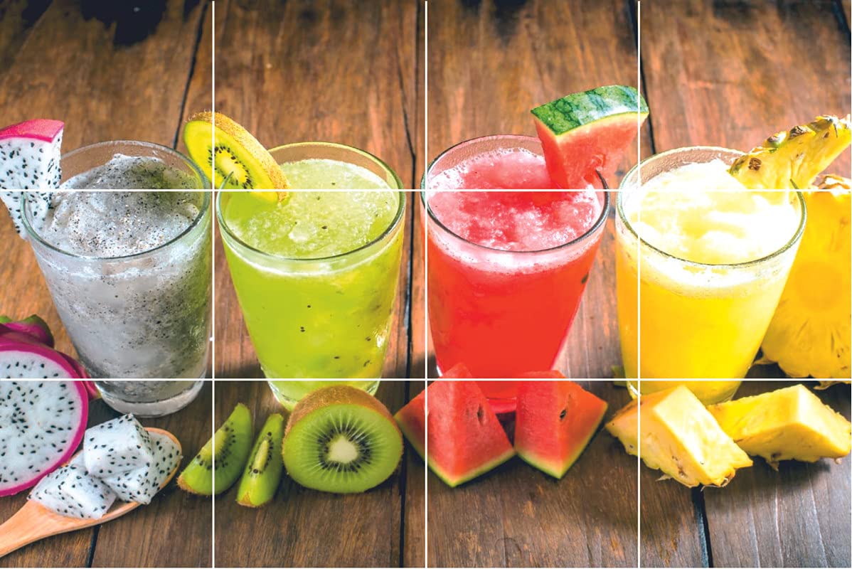 Akki World Fruits Juice Kitchen Multi Wall Sticker (Oil Proof, Water Proof) Vinyl Wall Sticker, Size - 45 X 65 CM (B097ZN1SGJ) Amazon Price History, Amazon Price Tracker