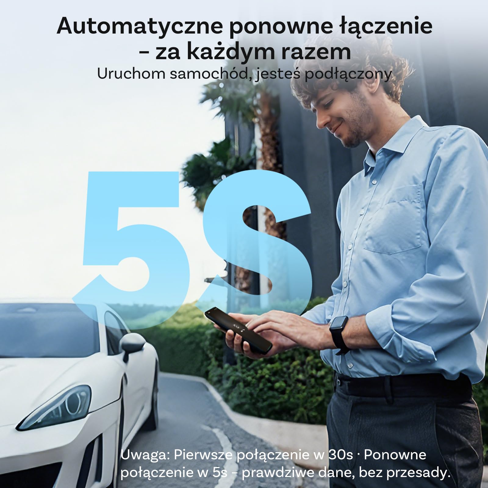 OTTOCAST 2 w 1 Bezprzewodowy CarPlay i Android Auto Adapter, Mini Nova 2026 Ultra-Kompaktowy Adapter Wireless, Obsługuje ChatGPT Gemini, Plug & Play do Samochodów z Przewodowym CarPlay/Android Auto
