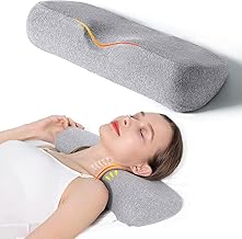 Memory Foam Cervical Neck Pillow for Pain Relief | Orthopedic Contour Support for Sleeping, Travel & Relaxation | Ergonomic Design for Spine Alignment | Soft Washable Cover – Grey