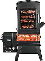 MASIONBACKYARDS Vertical Pellet Smoker with Cover & Meat Probe - 616 sq in 4-Rack Electric BBQ Grill, Digital LED Temp Control