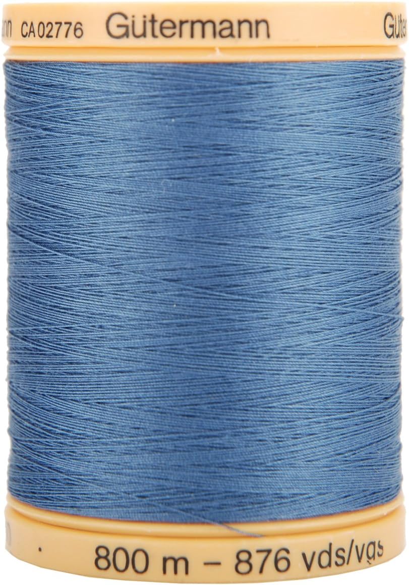 Gutermann 876 yd Natural Cotton Thread Solids, Indigo Blue