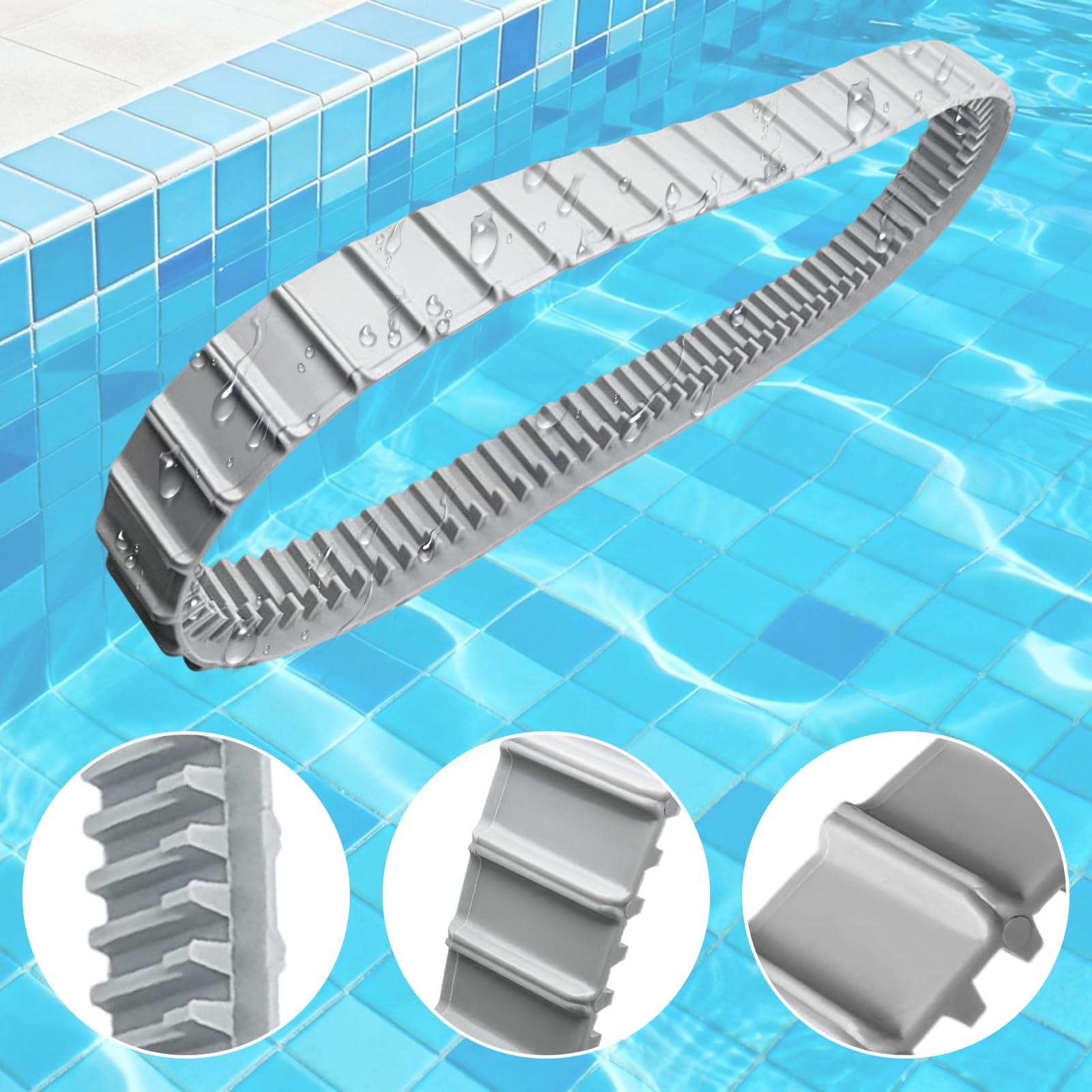 ACAREY 9983152-R2-Schiene für Poolroboter Akku Wand und Boden, Ersatzteile für Maytronics Dolphin, Pool Roboter Zubehör, Poolsauger Riemen, Saugroboter Fließband