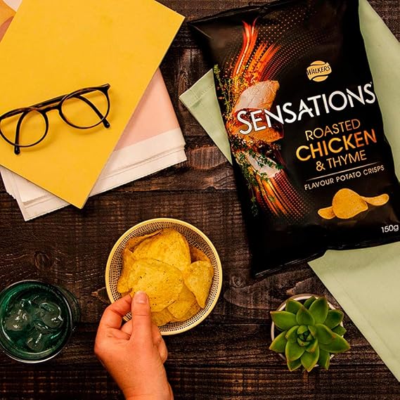 Walkers Sensations Roast Chicken & Thyme Sharing Crisps 150g