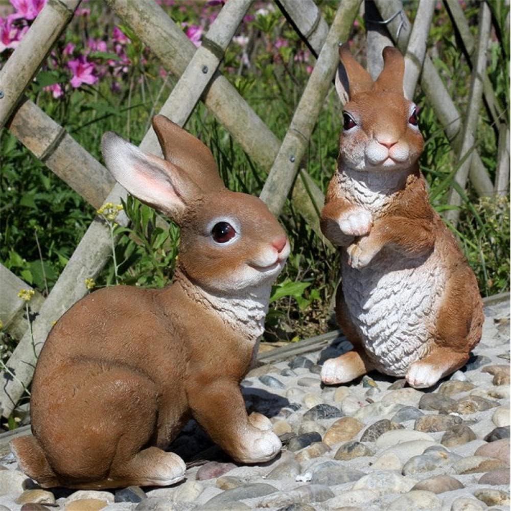 Sculpture Bust Handmade Art Animal Figurine Resin Handicraft Gardening Courtyard Decoration