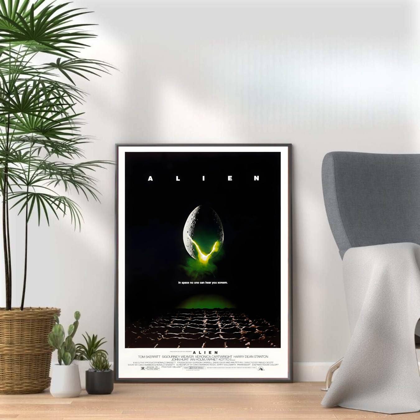 Horror Movie Poster Prints, Scary Film Wall Art, Halloween Decor, Horror Room & Home Cinema Wall Decor (ALIEN, A3 Print Only (42x30cm))