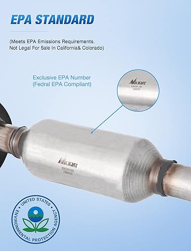 Vista 225 de Nilight Catalizador para Hyundai Accent 2012-2017/Hyundai Veloster 2012-2017/Kia Rio 2012-2014/Kia Soul 2012 2013 2014 2015 2016 (estándar EPA)