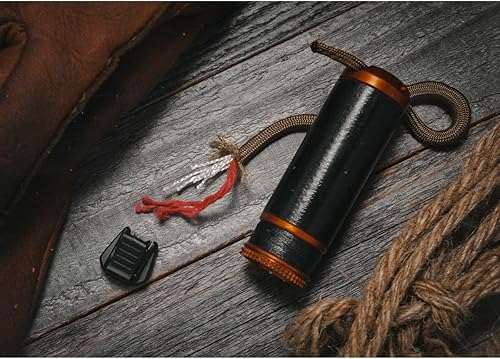 Miniatura 6 de Exotac ripSPOOL Lightweight Bushcraft and Survival Complete Field Repair Kit and FireCord Lanyard for First Aid, Fire-Starting, Tool Creation,