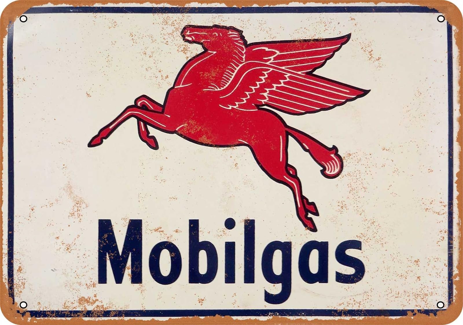 Miaomansenstore Metal Sign - Mobilgas Flying Pegasus Horse - Vintage Look Home Decor