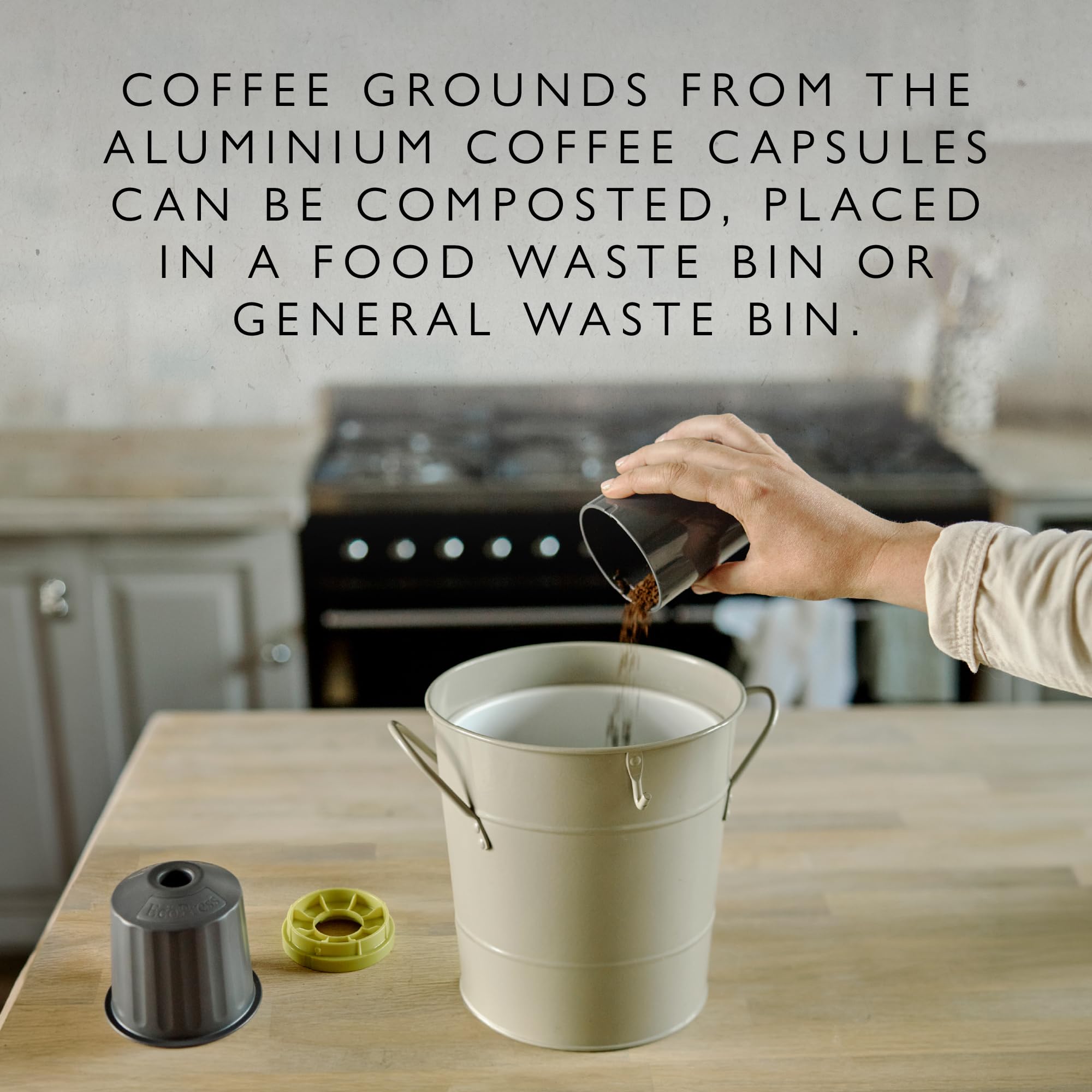 DUALIT EcoPress – Reciclaje cápsulas de café – Reciclador de cápsulas de aluminio – Herramienta Premium Ecológica Compatible con Cápsulas Nespresso y Café Molido