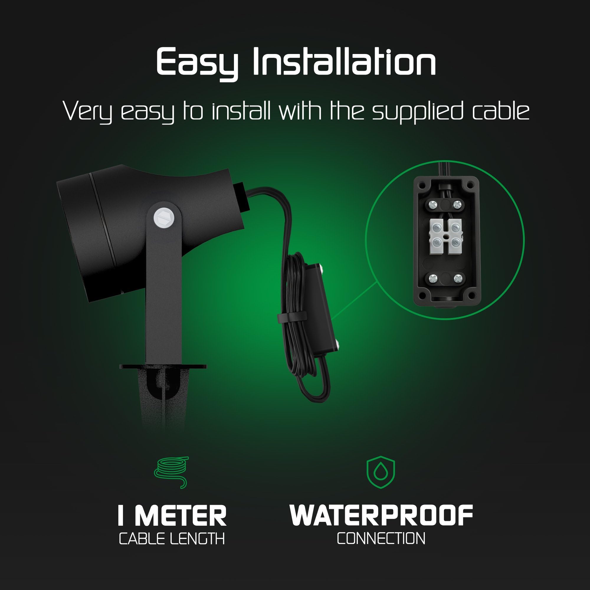 Ledvion Foco de Jardín LED IP44 GU10 1W 6 unidades piqueta sin bombilla