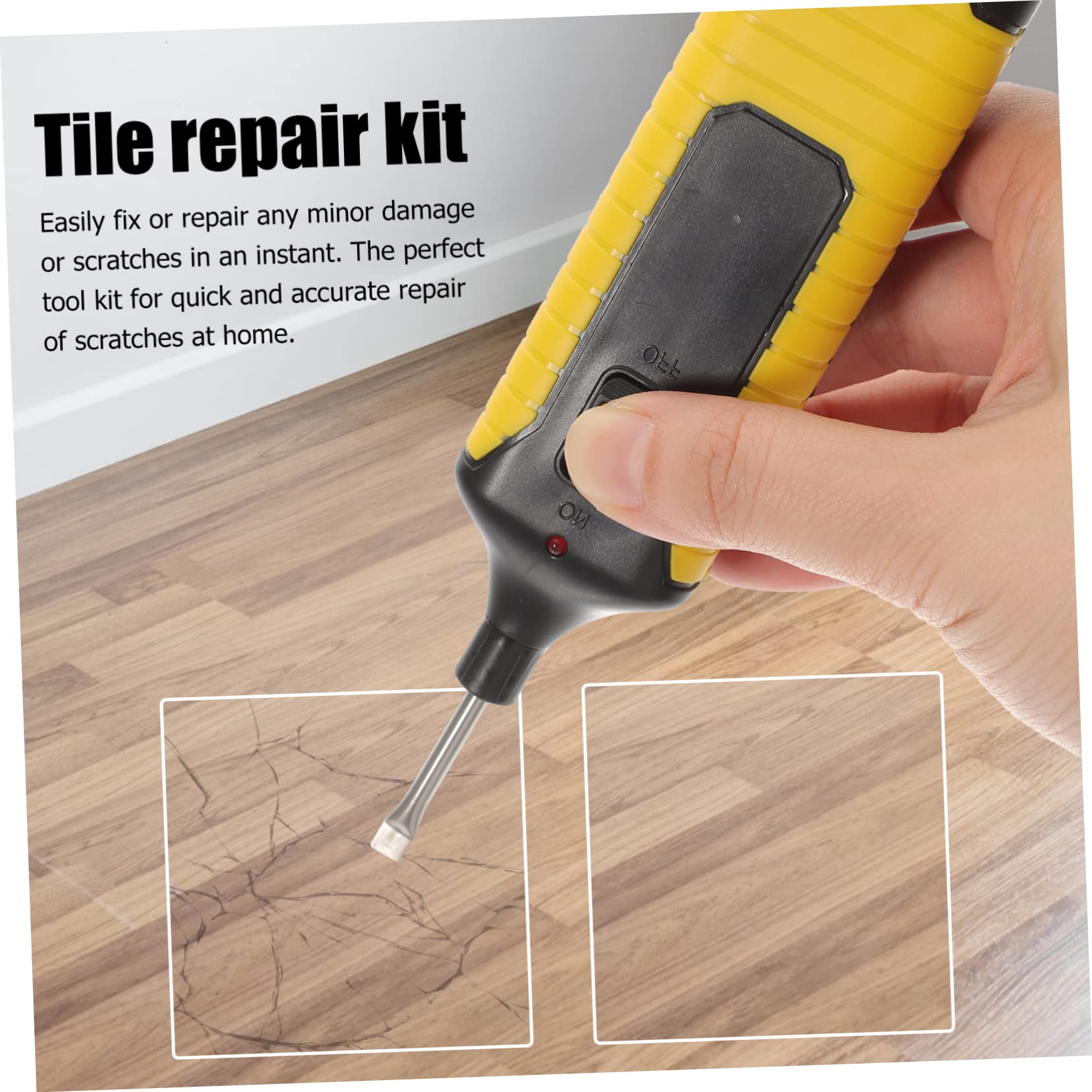 Alipis Kit di Riparazione per Pavimenti in Laminato e Vinile Blocchi di Cera, Riscaldamento Rapido Integrato per Graffi e Aree Danneggiate | Restauro per Pavimenti e Superfici, Blocchi Cera Inclusi, 11 Colori Disponibili