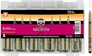 SAKURA Pigma Micron Fineliner Pens - Archival Black Ink Pens - Pens for Writing, Drawing, or Journaling - Assorted Point S...